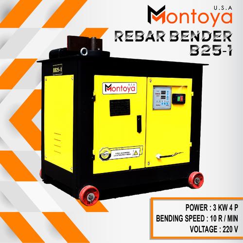 [EZM.1400683] Bar Bending Electric Mesin Penekuk Besi Ulir Montoya BB 25-1
