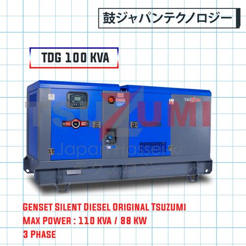 [EZM.1400866] Genset Diesel Super Silent 100KVA Tsuzumi TDG 100 KVA 3 Phase