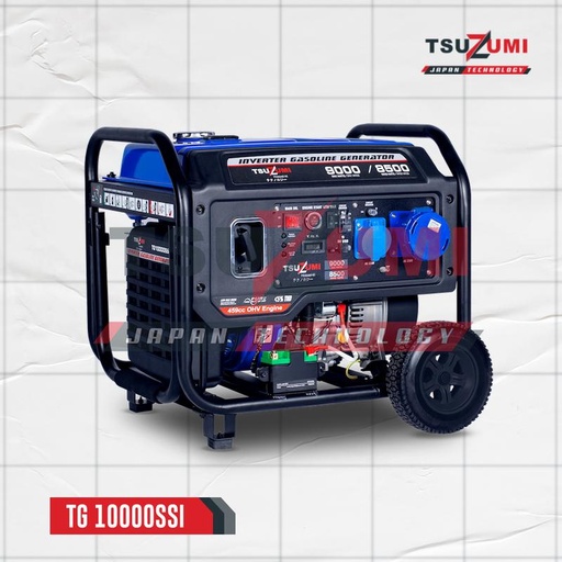 [EZM.1401082] Genset 10 kva Semi Silent Inverter Gasoline TSUZUMI TG 10000 SSI