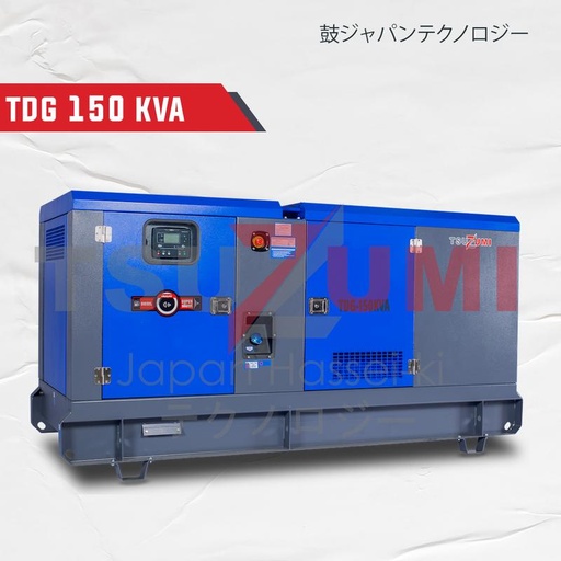 [EZM.1401322] Genset Super Silent 150 KVA 120000 Watt Heavy Duty - Tsuzumi TDG150