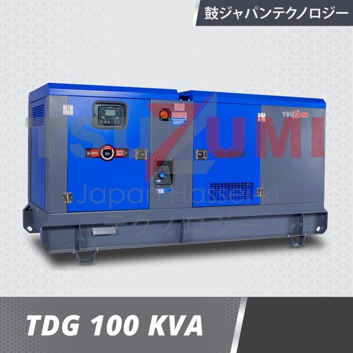 [EZM.1401324] Genset 100 KVA Super Silent and Heavy Duty 80000 Watt Tsuzumi TDG100