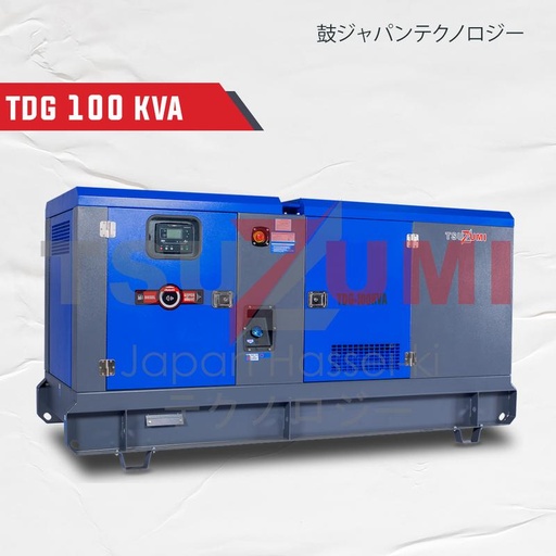 [EZM.1401327] Genset Silent 100 KVA 80000 Watt Heavy Duty - Tsuzumi TDG100