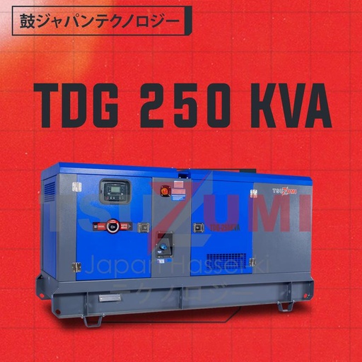 [EZM.1401340] Genset 250 KVA Super Silent Tsuzumi TDG 250 - 220000 Watt Heavy Duty