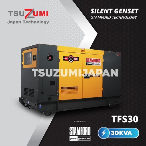 [EZM.1401352] Genset 30 KVA Silent Tsuzumi STAMFORD Original TFS 30