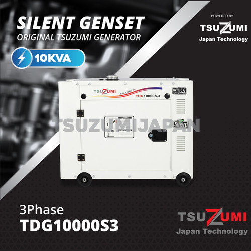 Genset Silent 8 KVA - 3 Phase - 6000 Watt - Type TDG 10000S-3
