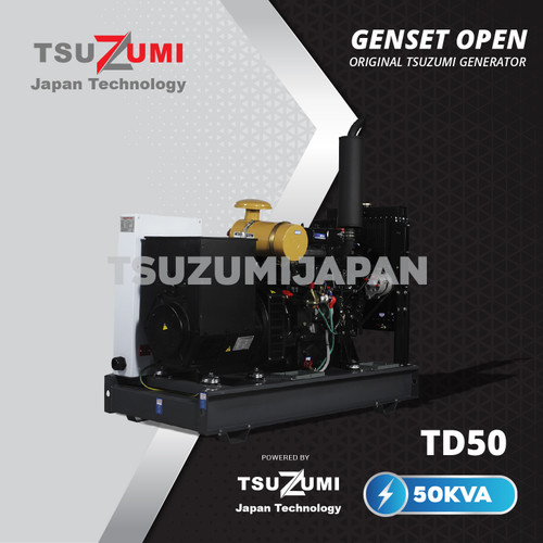 Genset 50 KVA Tsuzumi Japan Diesel Open type TD 50 - Genset Open