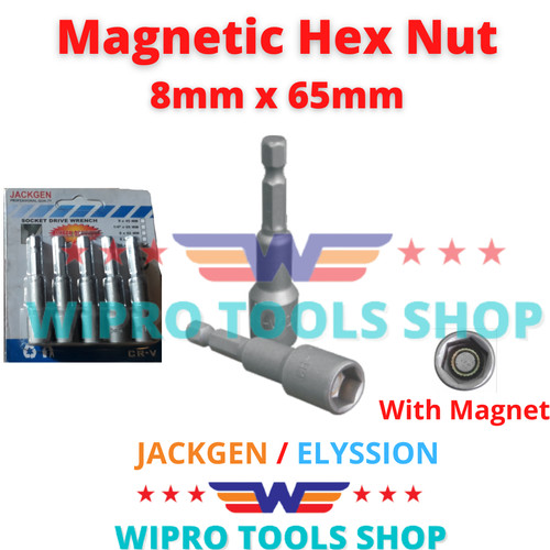[EZM.1005983] Kunci Mata Sock Baut Roofing Magnetic Hex Nut 8mm x 65mm JACKGEN
