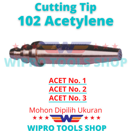 [EZM.1200116] Mata Blander Potong Cutting Tip Tipe 102 (ST250) ACETYLENE No 1, 2, 3