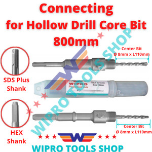[EZM.1200129] Penyambung Hole Saw Beton Connecting Hollow Drill SDS Plus HEX 800mm