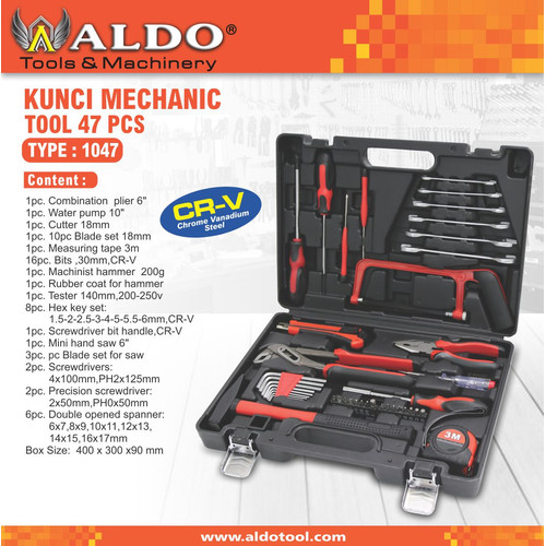 KUNCI PERKAKAS BENGKEL SET / KUNCI MECHANIC TOOL 47 PCS TYPE : 1047