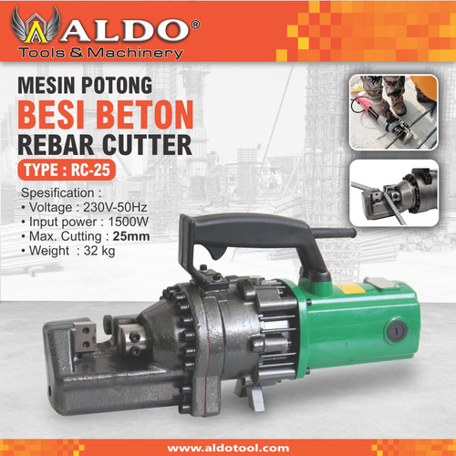 REBAR CUTTER / MESIN POTONG BESI BETON 20 MM TYPE : RC-25 ALDO