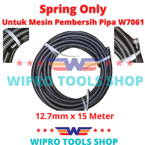 [EZM.1006418] SPRING SPIRAL KAWAT 12.7mm x 15 Meter Untuk Alat Pembersih Pipa W7061