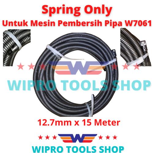 [EZM.1200462] SPRING SPIRAL KAWAT 12.7mm x 15 Meter Untuk Alat Pembersih Pipa W7061