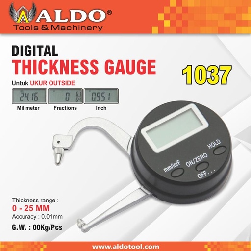 DIGITAL THICKNESS GAUGE / ALAT UKUR KETEBALAN OUTSIDE 1037