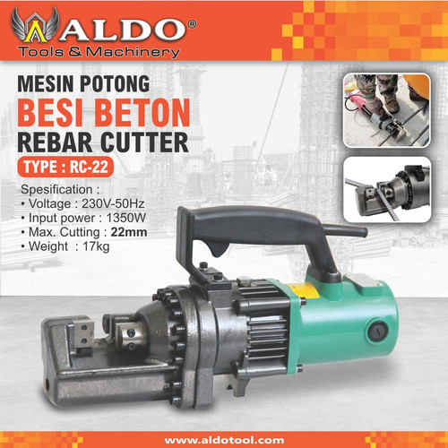 REBAR CUTTER / MESIN POTONG BESI BETON 22 MM TYPE : RC-22 ALDO