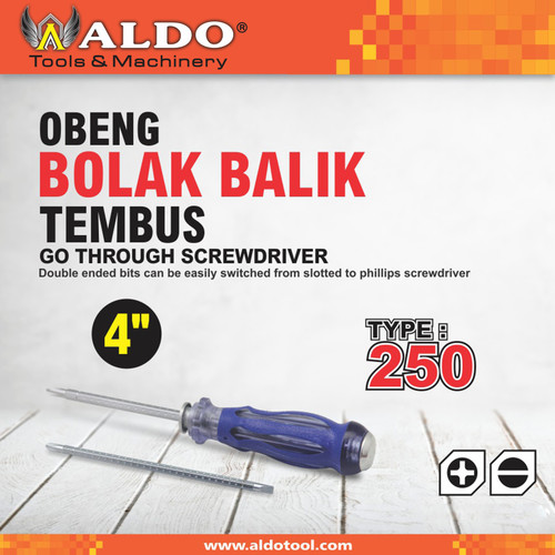 Obeng Bolak Balik Tembus Type : 250 ALDO