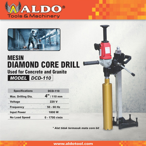 Mesin Bor Beton / Diamond Core Drill With Stand Type : DCD-110 Aldo