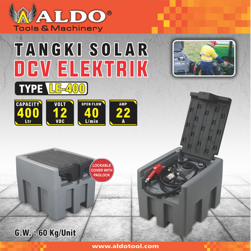 Tangki Solar DCV Type : LE-400 Merk Aldo
