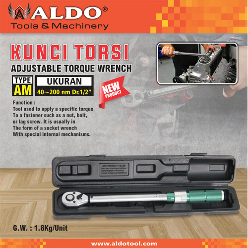 Kunci Torsi Type AM - ukuran 40- 200 nm Dr. 1/2"