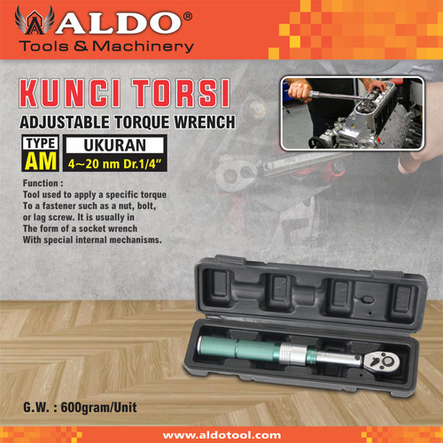 Kunci Torsi Type AM ukuran 4- 20 nm Dr. 1/4"