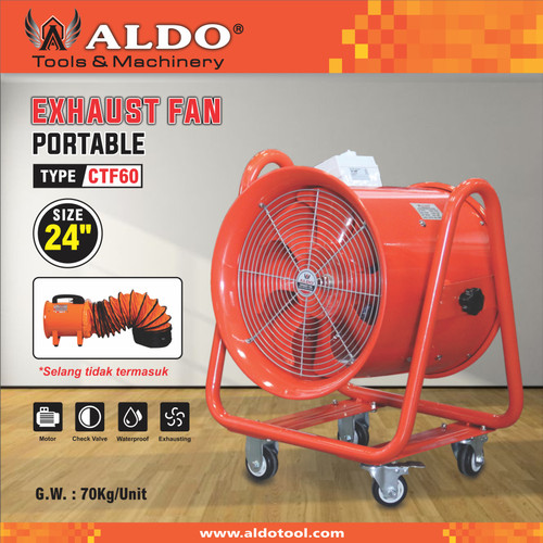 EXHAUST FAN PORTABLE / KIPAS BLOWER 24" (RODA) CTF-60 ALDO