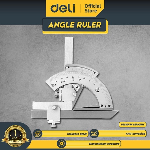 Deli Penggaris Siku 0-320° Stainless Steel Alat Perkakas DL7301