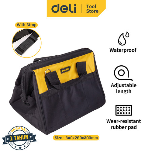 Deli Tool Bag / Tas Perkakas 16 inch Multifungsi Bahan Kuat DL-P2