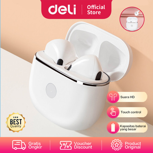 [EZO.7001955] Deli Wireless Earphone / Headset Bluetooth TWS Suara HD 83318