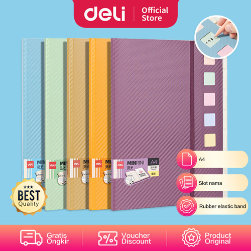 [EZO.7000571] Deli File Holder Map Dokumen A4 Muat Banyak Warna Lucu Pattern PQ602