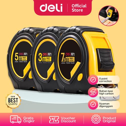 [EZO.7001958] Deli Measuring Tape / Meteran Tukang Gulung 0 Point Correction 820X