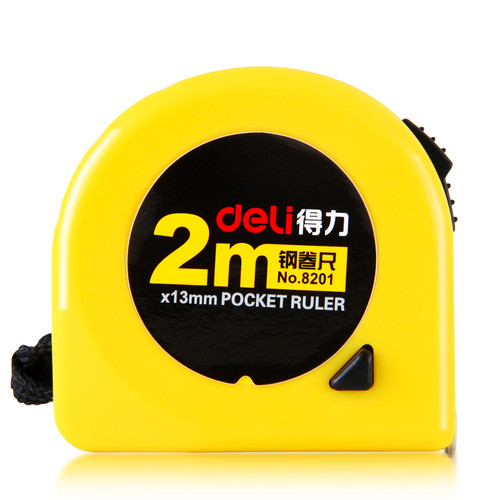 [EZO.7001959] Deli Measuring Tape / Meteran Tukang Gulung Mini Sistem Pengunci 820X