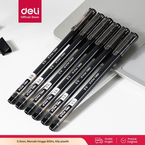 [EZO.7000575] Deli Gel Pen / Pulpen Gel 0.5mm Tinta Dapat Menulis 800 Meter EG62