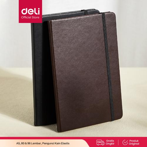 [EZO.7000587] Deli Leather Notebook Buku Catatan Agenda Sampul Kulit A5 EN1XXL