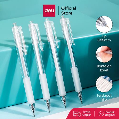 [EZO.7000592] Deli Gel Pen / Pulpen Gel 0.35mm Penulisan Halus Nyaman Digenggam A122