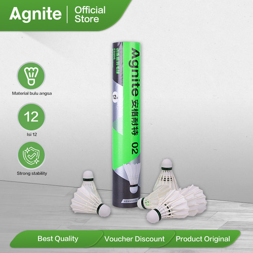 [EZO.7001938] Agnite Shuttlecocks Kok Badminton Bulu Tangkis Premium Isi 12 F2209
