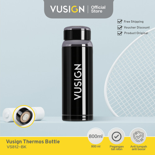 [EZO.7001940] Vusign Thermos Bottle Botol Termos Tumblr Tempat Minum 800ml VS812-BK