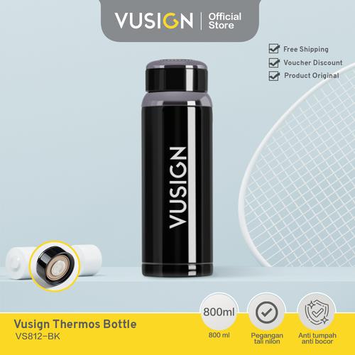 [EZO.7001940] Vusign Thermos Bottle Botol Termos Tumblr Tempat Minum 800ml VS812-BK