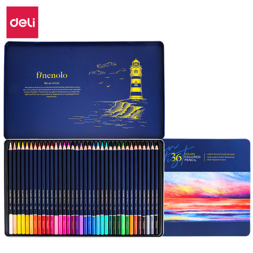 [EZO.7000596] Deli Colored Pencil Pensil Warna 24 36 48 72 Warna Hybrid Tech EC122