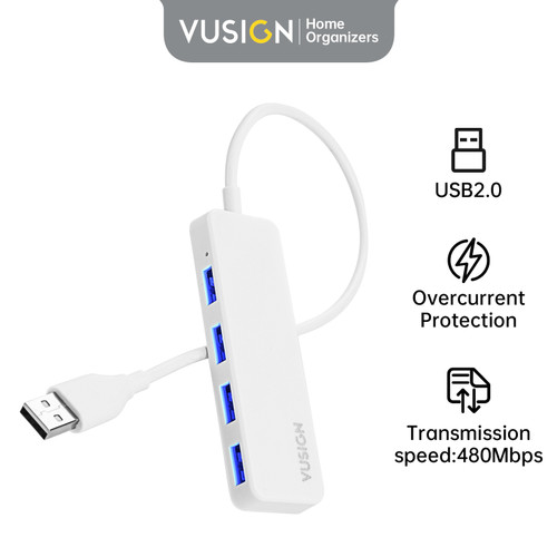 [EZO.7001943] Vusign USB Hub / USB Adapter 4 Port 480Mbps USB 2.0 VS781