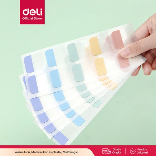 [EZO.7000639] Deli Index Tab / Penanda / Pembatas Halaman Kertas Plastik 2153X