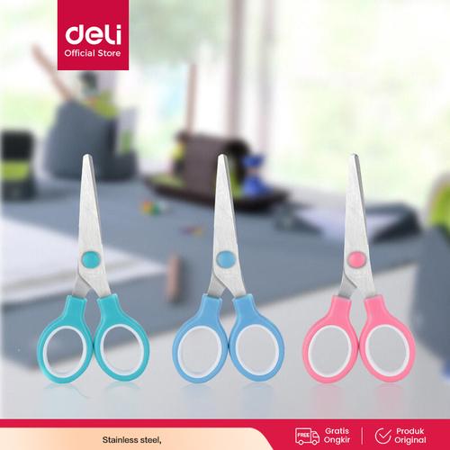 [EZO.7000603] Deli Scissors / Gunting Kertas Stainless Steel Pegangan Nyaman 6007