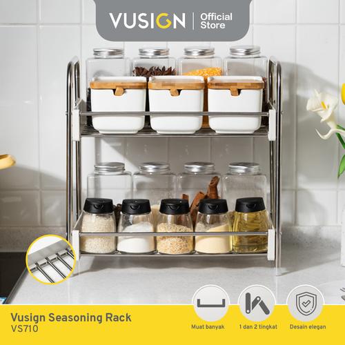 [EZO.7000642] Vusign Seasoning Rack / Rak Tempat Bumbu Dapur 1 / 2 Susun VS7XX-SL