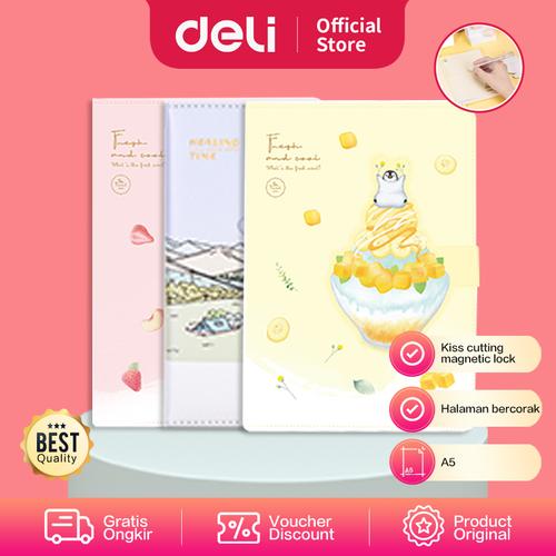 [EZO.7000643] Deli Leather Cover Notebook Planner / Buku Sampul Kulit SZ047 SZ050