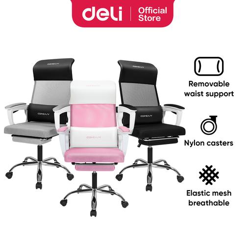 [EZO.7000606] Deli Office Chair / Kursi Kantor / Kursi Kerja Jaring dan Bantal E4934