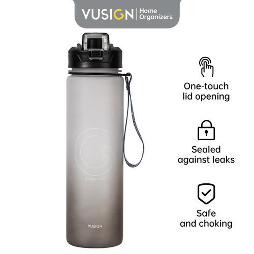 [EZO.7001947] Vusign Water Bottle / Botol Minum Rainbow Motivasi 1 Liter VS82X