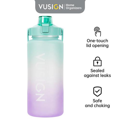 [EZO.7001950] Vusign Water Bottle / Botol Minum Rainbow Motivasi 2 Liter VS818