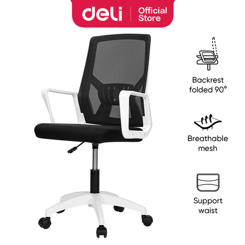 [EZO.7001988] Deli Office Chair / Kursi Kantor Kerja Jaring Dilipat 90 Derajat E4932