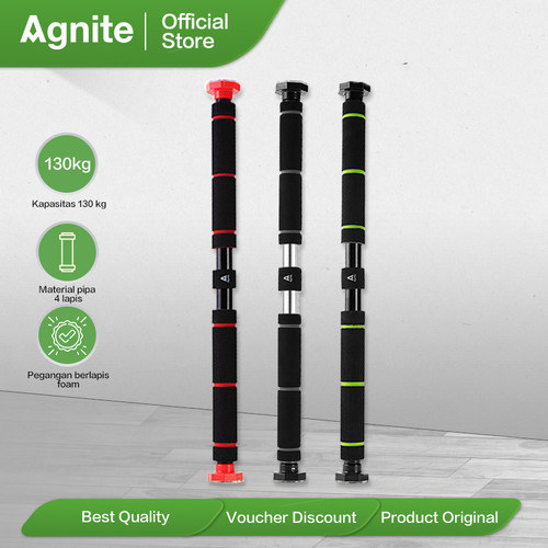 [EZO.7000612] Agnite Adjustable Pull Up Bar / Doorway Pull Up / 60-130cm ER06X