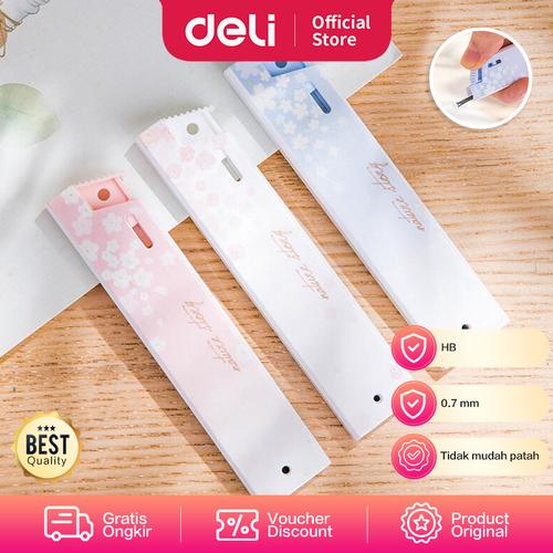 [EZO.7000660] Deli Mechanical Pencil Lead / Isi Pensil Mekanik Refill HB 0.7mm S483