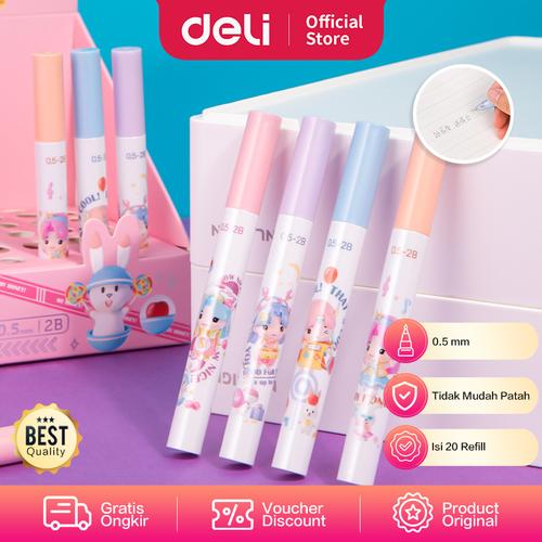 [EZO.7001999] Deli Mechanical Pencil Lead / Isi Pensil Mekanik Refill 2B 0.5mm S1373